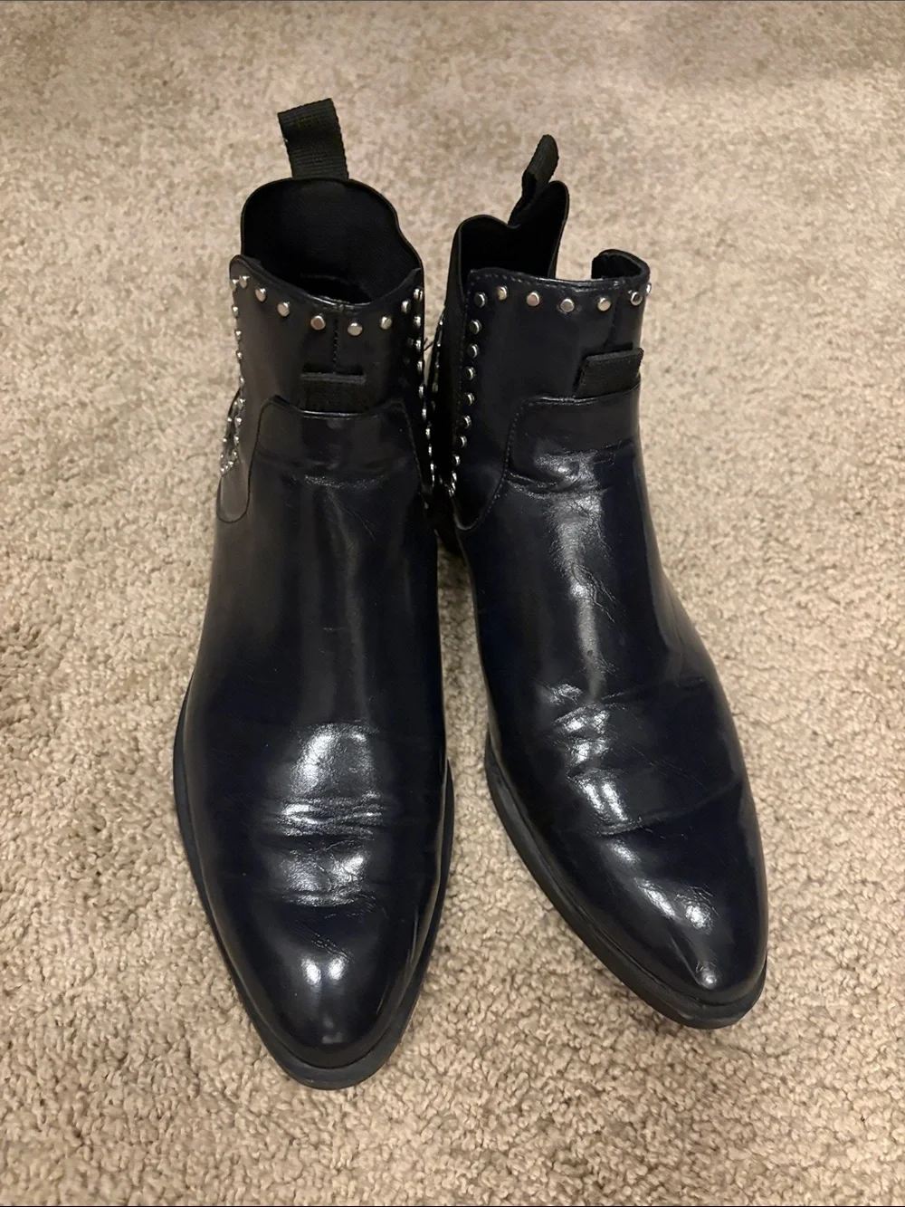 Zara Black Studded Chukka Boots